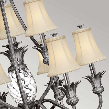 Hinkley - Chandelier on a chain PLANTATION 10xE14/40W/230V silver