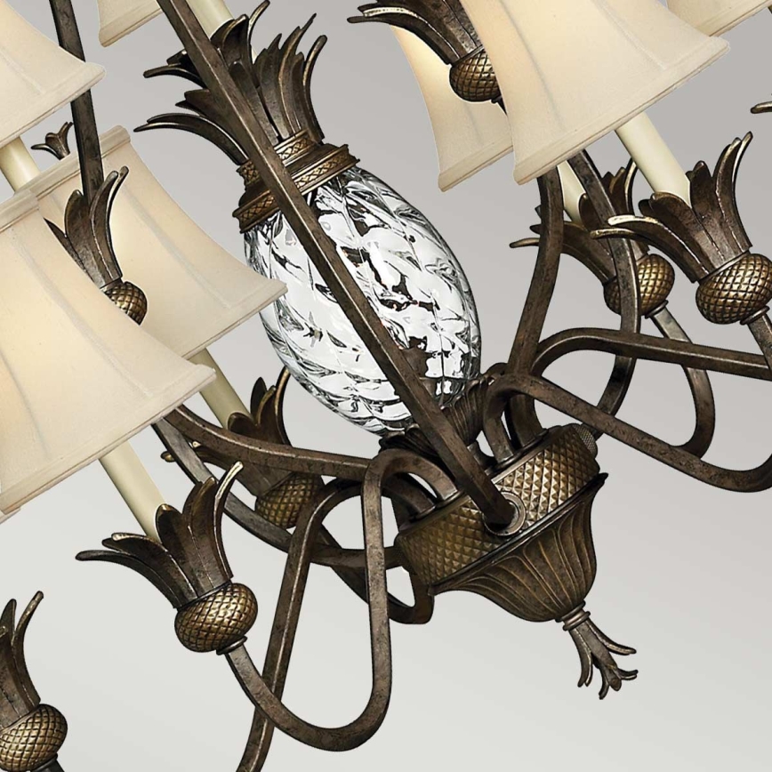 Hinkley - Chandelier on a chain PLANTATION 10xE14/40W/230V bronze