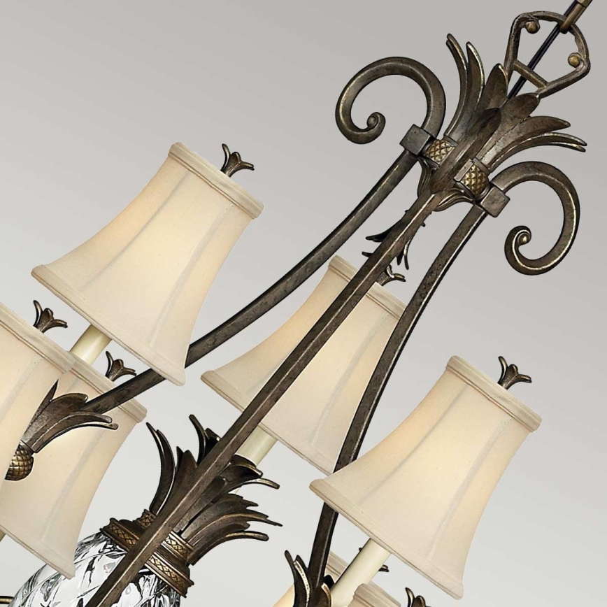 Hinkley - Chandelier on a chain PLANTATION 10xE14/40W/230V bronze