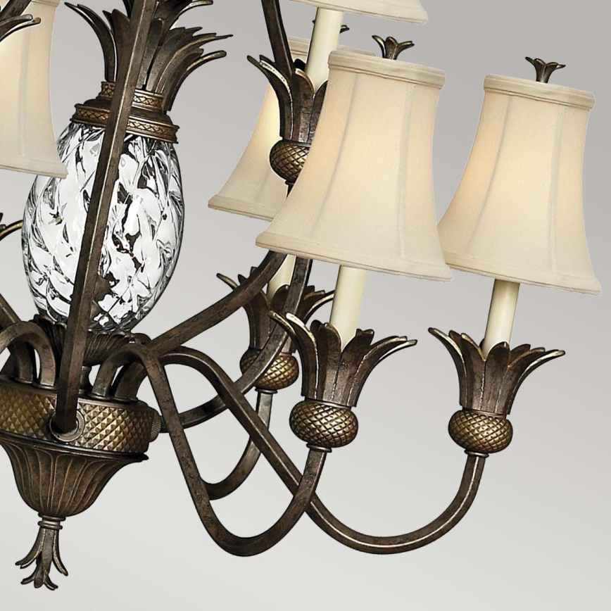 Hinkley - Chandelier on a chain PLANTATION 10xE14/40W/230V bronze