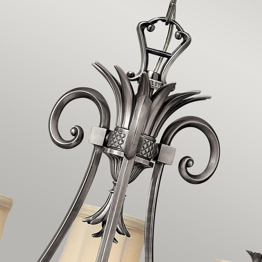 Hinkley - Chandelier on a chain PLANTATION 4xE14/40W/230V silver