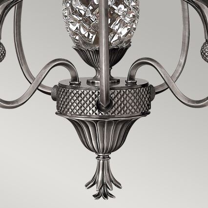 Hinkley - Chandelier on a chain PLANTATION 4xE14/40W/230V silver