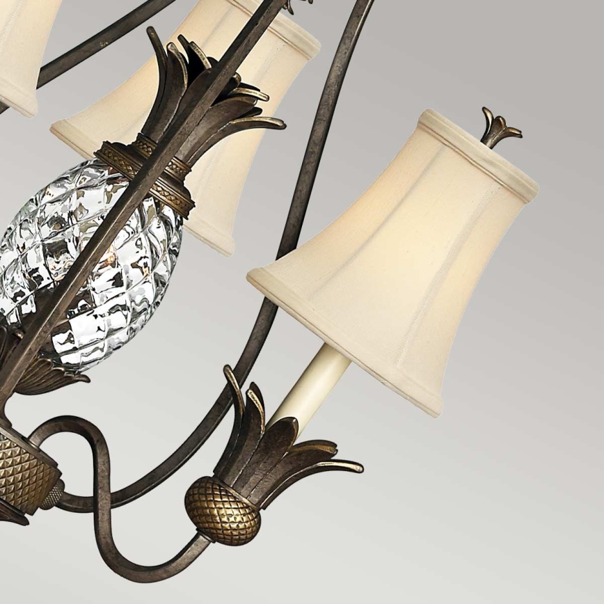 Hinkley - Chandelier on a chain PLANTATION 4xE14/40W/230V bronze