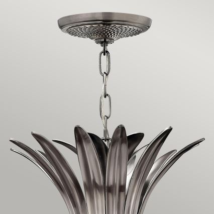 Hinkley - Chandelier on a chain PLANTATION 4xE14/40W/230V silver