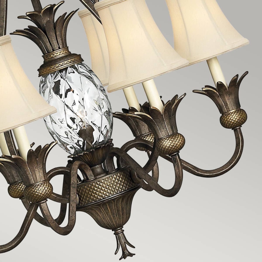 Hinkley - Chandelier on a chain PLANTATION 7xE14/40W/230V bronze