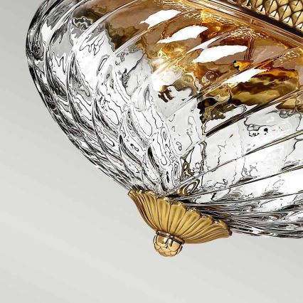 Hinkley - Ceiling light PLANTATION 3xE27/60W/230V gold