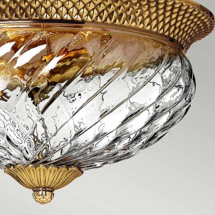 Hinkley - Ceiling light PLANTATION 3xE27/60W/230V gold
