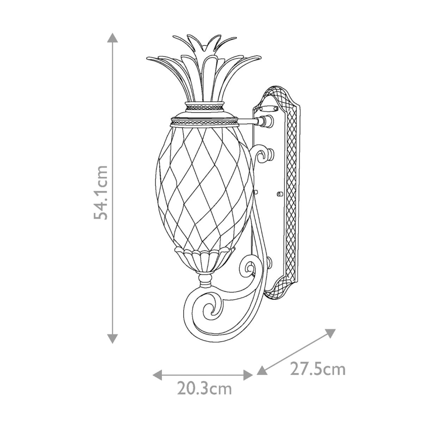 Hinkley - Wall light PLANTATION 1xE27/40W/230V bronze
