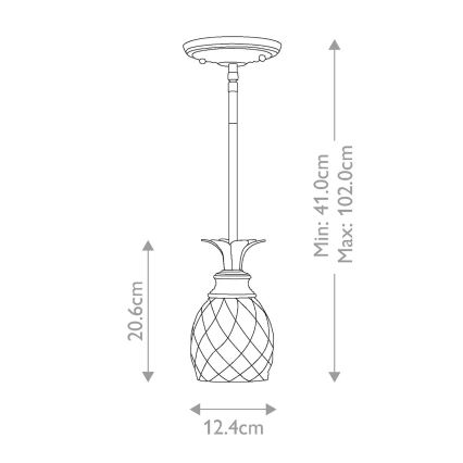 Hinkley - Chandelier on a pole PLANTATION 1xE27/60W/230V gold