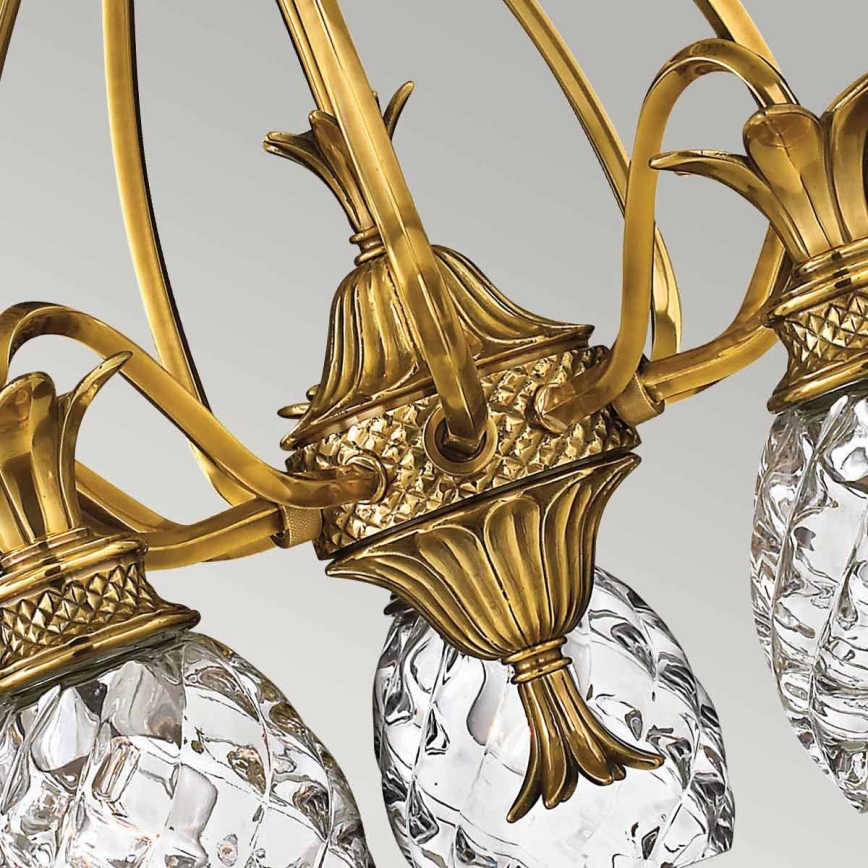 Hinkley - Chandelier on a chain PLANTATION 5xE27/60W/230V gold