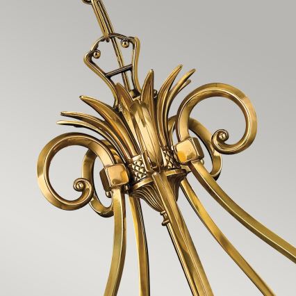 Hinkley - Chandelier on a chain PLANTATION 5xE27/60W/230V gold