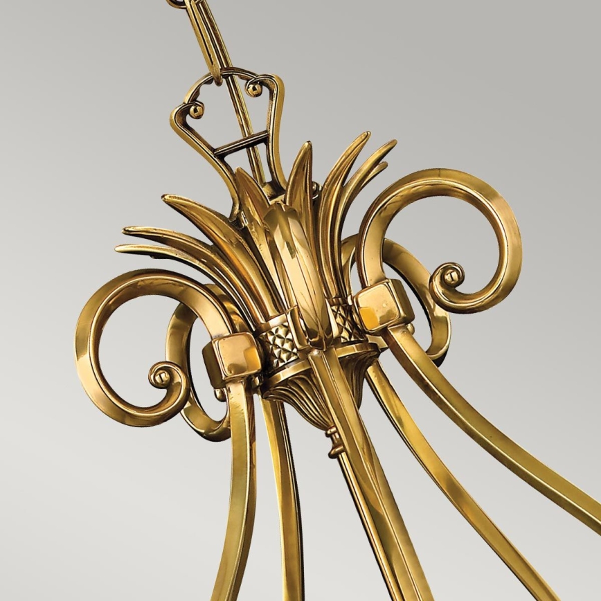 Hinkley - Chandelier on a chain PLANTATION 5xE27/60W/230V gold