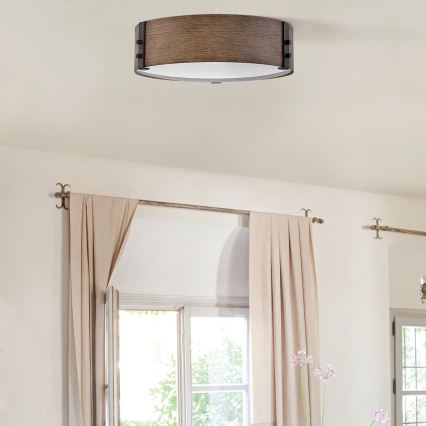 Hinkley - Ceiling light SAWYER 3xE14/40W/230V d. 38 cm redwood/brown