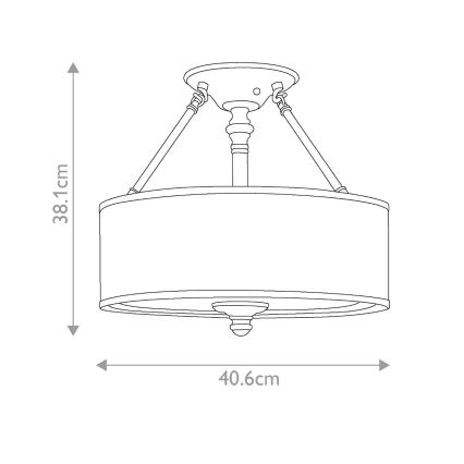 Hinkley - Surface-mounted chandelier SUSSEX 3xE27/60W/230V matte chrome
