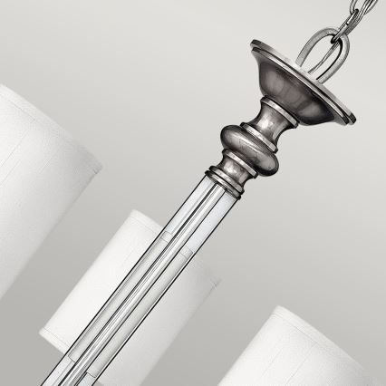 Hinkley - Chain-hung chandelier SUSSEX 5xE14/40W/230V matte chrome