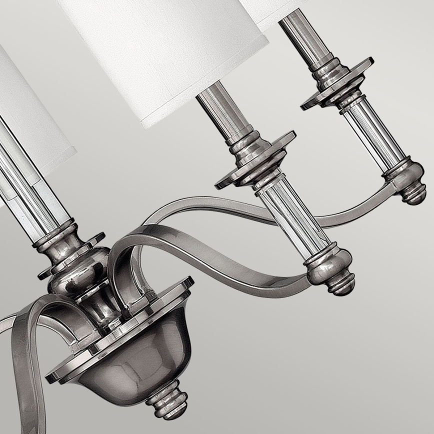 Hinkley - Chain-hung chandelier SUSSEX 5xE14/40W/230V matte chrome