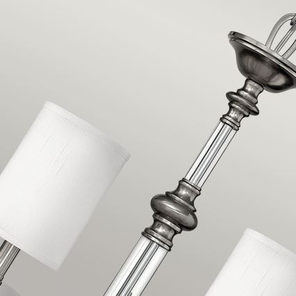 Hinkley - Chain-hung chandelier SUSSEX 9xE14/40W/230V matte chrome