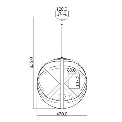 Hinkley - Outdoor chandelier CARSON 3xE14/40W/230V IP44