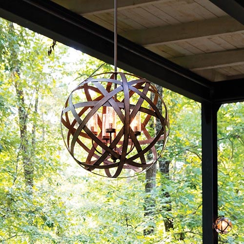 Hinkley - Outdoor chandelier CARSON 5xE14/40W/230V IP44