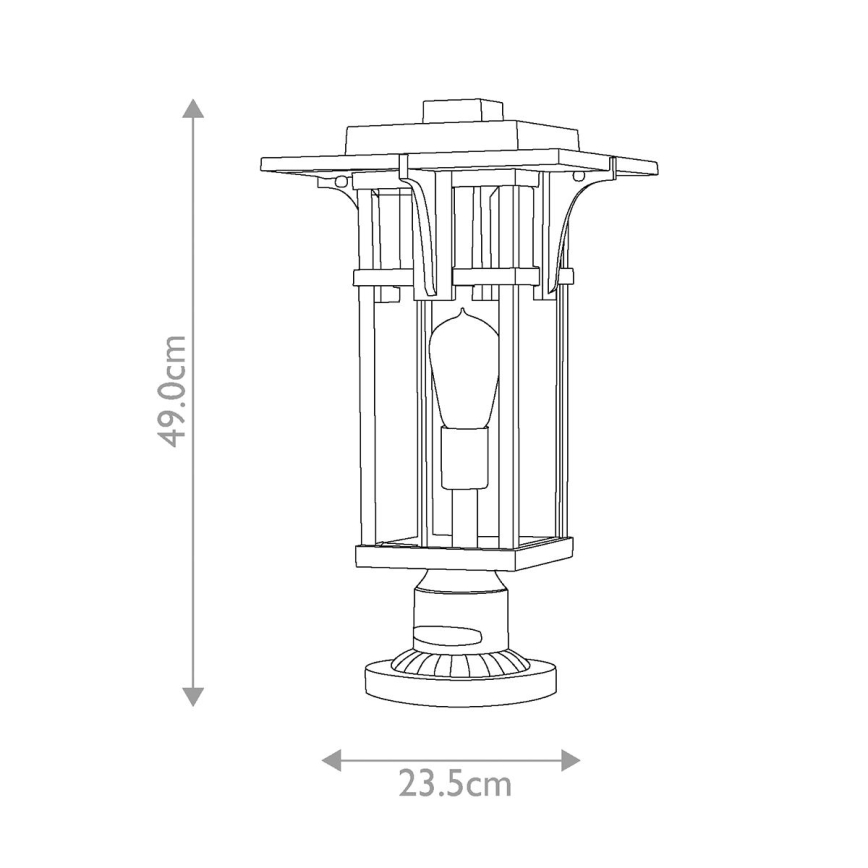 Hinkley - Outdoor lamp MANHATTAN 1xE27/100W/230V IP44 black
