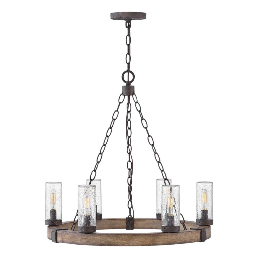 Hinkley - SAWYER Chain-Hung Chandelier 6xE14/40W/230V Brown