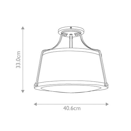 Hinkley - Surface-mounted chandelier CHARLOTTE 3xE27/75W/230V brass
