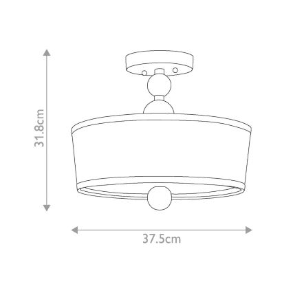 Hinkley - Surface-mounted chandelier ZELDA 3xE27/60W/230V brass