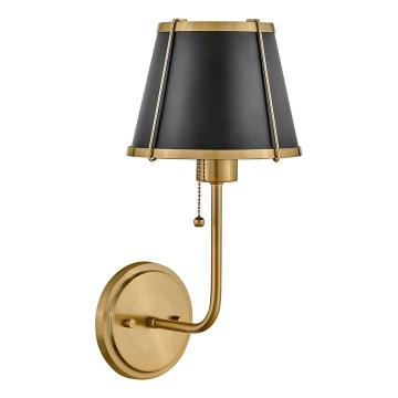 Hinkley - Wall lamp CLARKE 1xE27/40W/230V brass/black