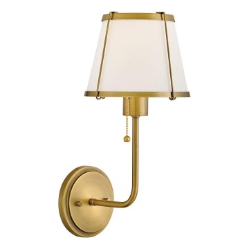 Hinkley - Wall lamp CLARKE 1xE27/40W/230V brass/white