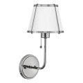 Hinkley - Wall lamp CLARKE 1xE27/40W/230V shiny chrome/white