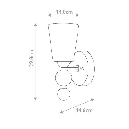 Hinkley - Wall light ZELDA 1xE27/60W/230V brass