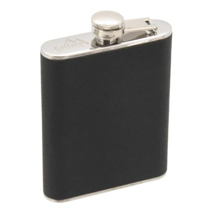 Hip flask with cigar case 175 ml black