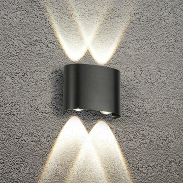 HÖFFTECH - LED Outdoor Wall Light UP&DOWN 4xLED/1W/230V IP65