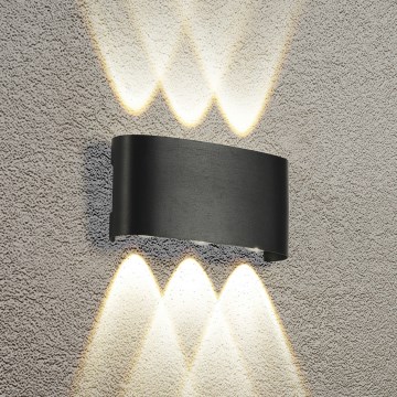 HÖFFTECH - LED Outdoor Wall Light UP&DOWN 6xLED/1W/230V IP65