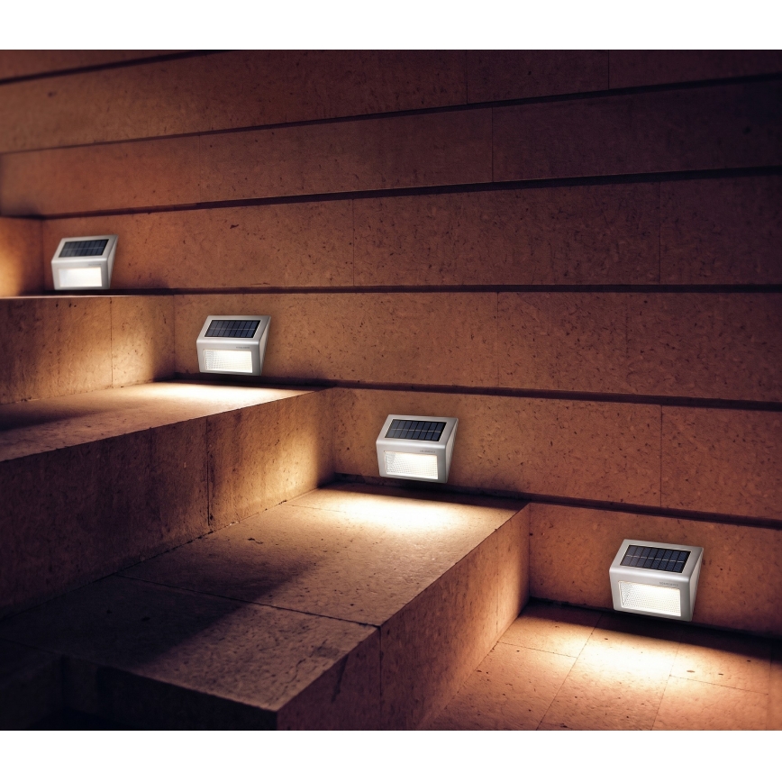 HÖFFTECH - Pack of 2 LED Solar Wall Lights (LED, 1.2 V, 400 mAh, IP44)