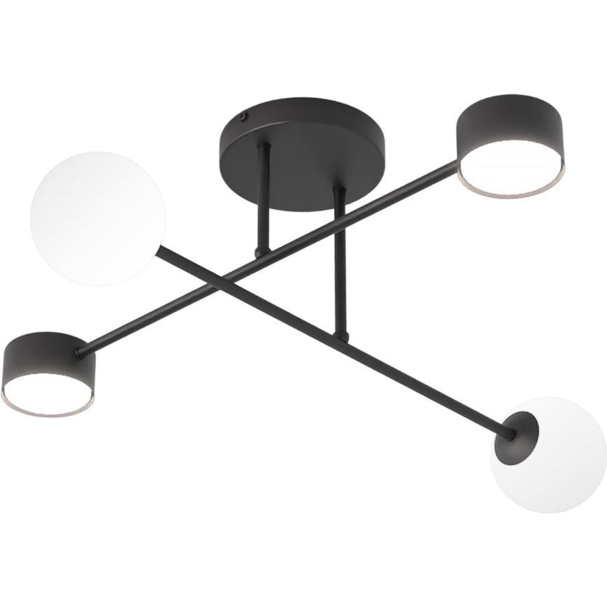 HOLON Flush-mount ceiling light 2xG9/8W/230V + 2xGX53/12W, Black