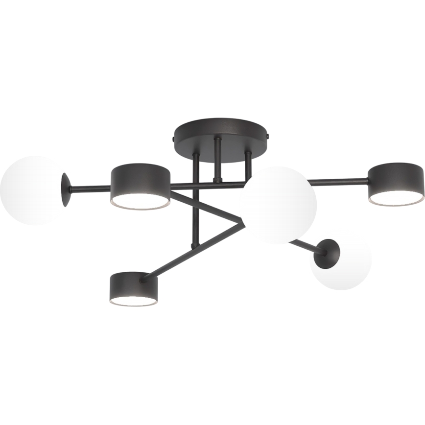 HOLON Flush-Mount Chandelier 3xG9/8W/230V + 3xGX53/12W, Black