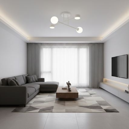 HOLON Flush‑mount Ceiling Light 2xG9/8W/230V + 2xGX53/12W grey