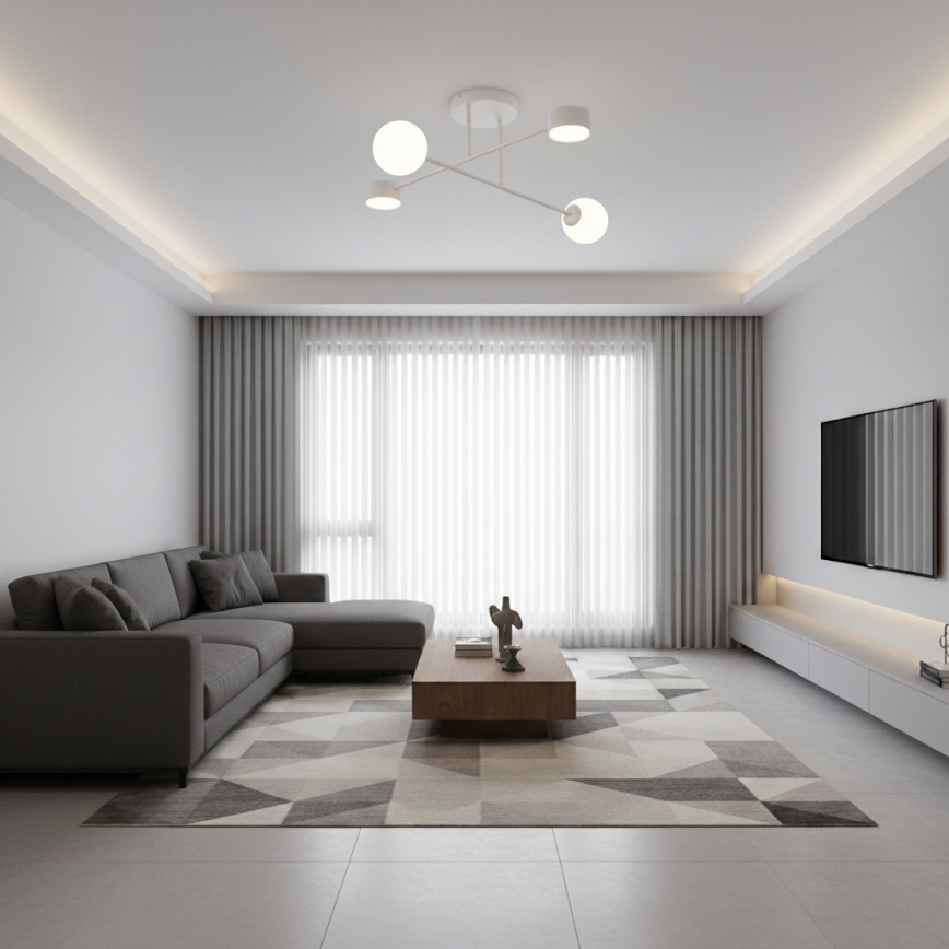 HOLON Flush‑mount Ceiling Light 2xG9/8W/230V + 2xGX53/12W grey