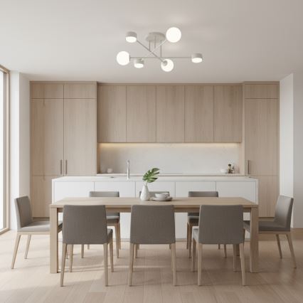 HOLON surface-mounted chandelier 3xG9/8W/230V + 3xGX53/12W, white