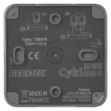 Home switch alternating 250V/10A IP55
