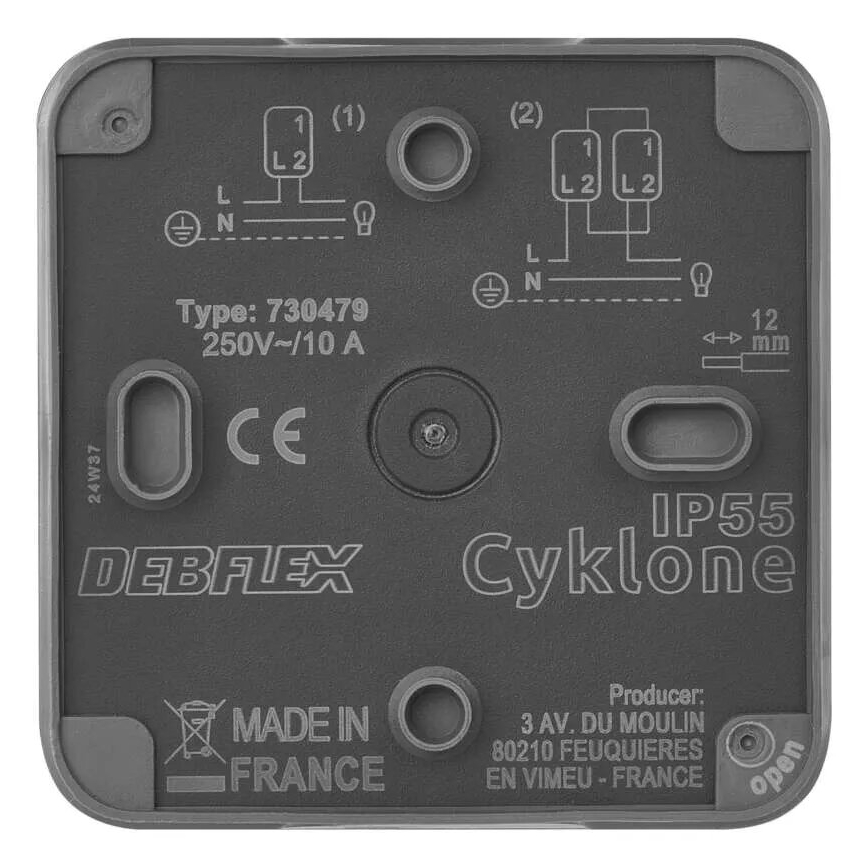Home switch alternating 250V/10A IP55
