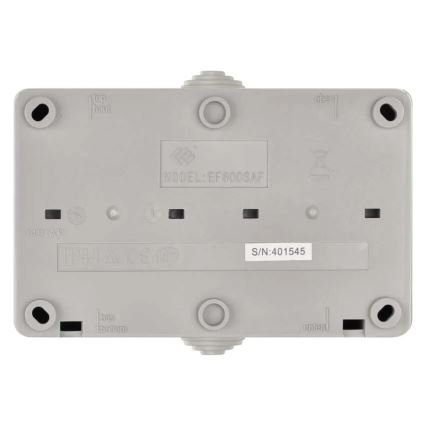 Home switch alternating no. 6 with a socket 250V/16A IP44 grey
