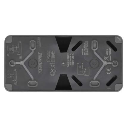 Home switch alternating with a socket 250V/16A IP55