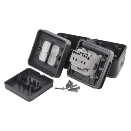 Home switch alternating with a socket 250V/16A IP55