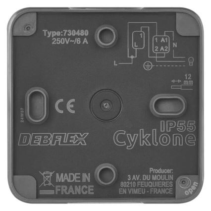 Home switch switch-on 250V/10A IP55