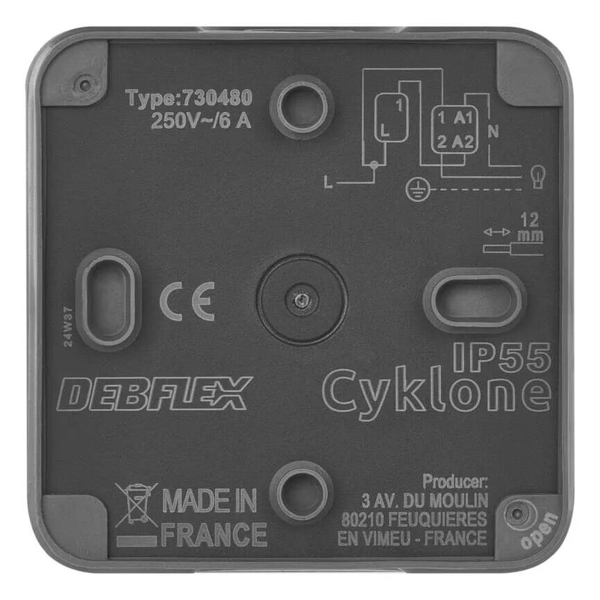 Home switch switch-on 250V/10A IP55