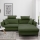HORTA L-shaped right-hand corner sofa bed with storage, green
