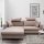 HORTA Left-Hand L-Shaped Corner Sofa Bed with Storage, Pink