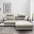 HORTA Right-hand L-shaped Corner Sofa Bed with Storage, Grey